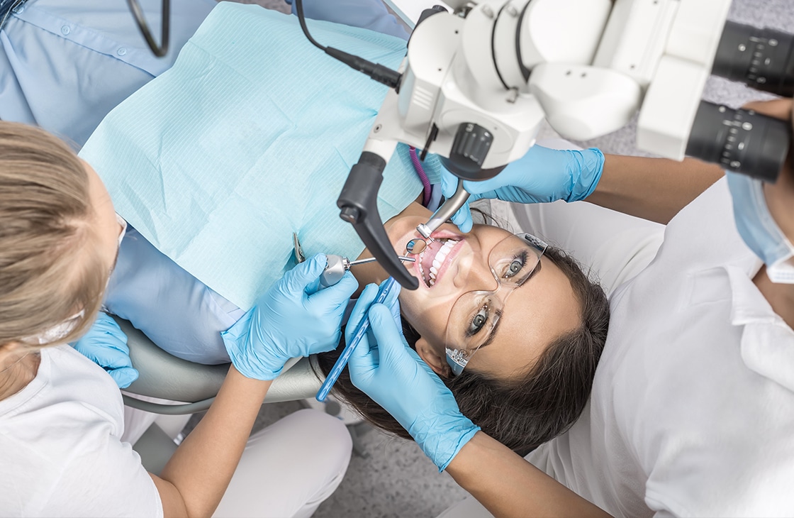 root canal procedure with doctor